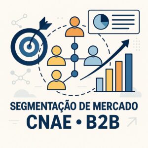 Ilustração de segmentação de mercado CNAE para prospecção de leads B2B